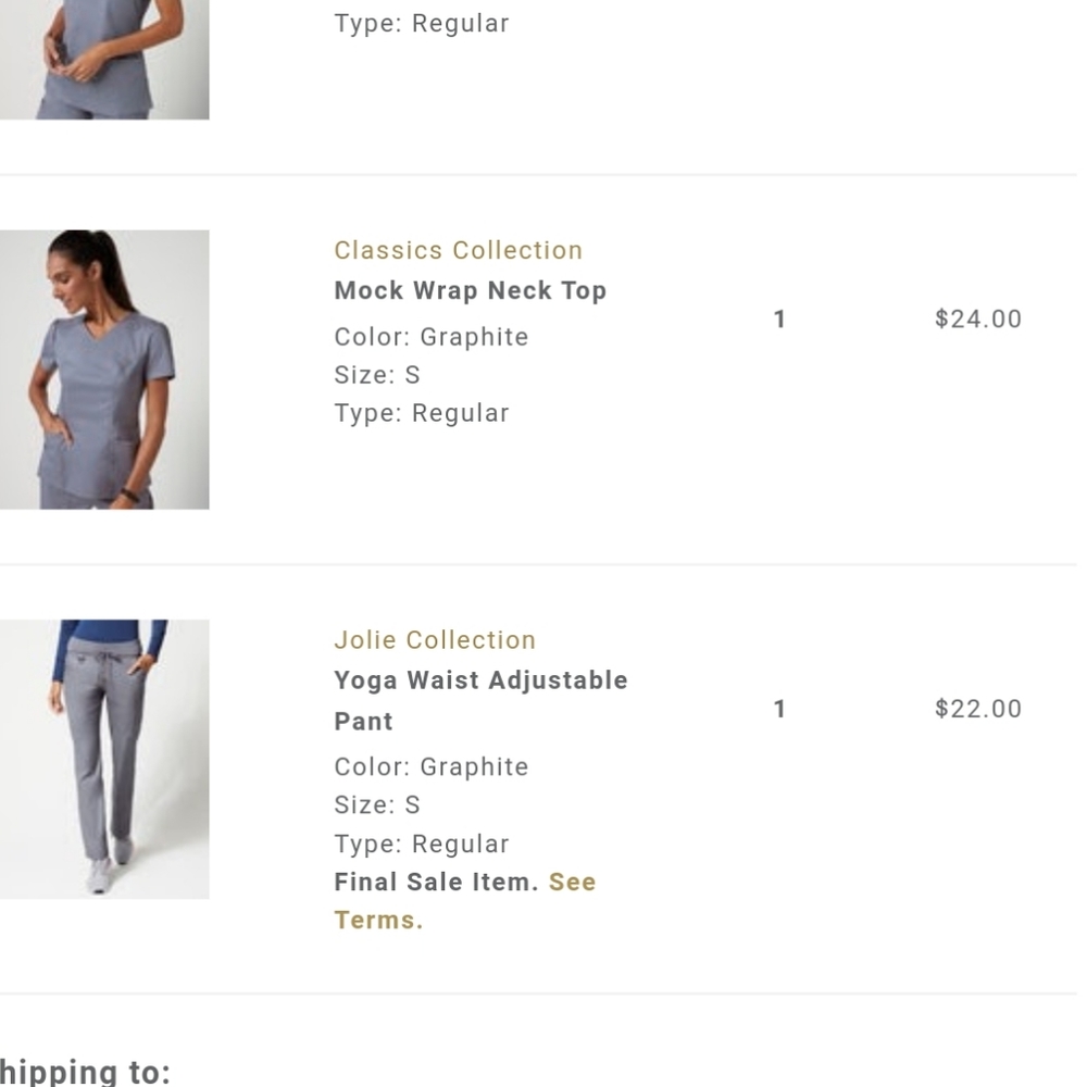 Jaanuu gray scrub set